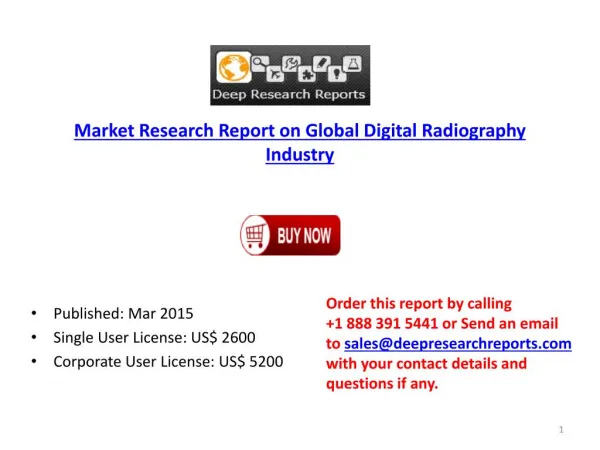 Global Digital Radiography Industry Report 2015