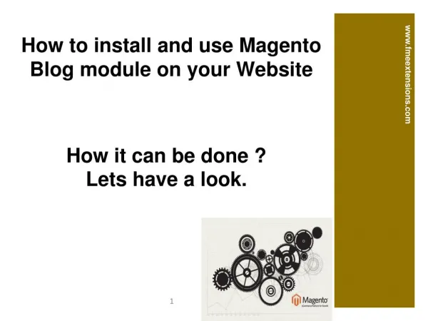 Blog Module by FME for Magento