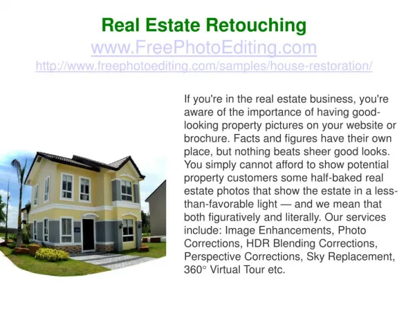 Real Estate Photo Editing & Retouching Services