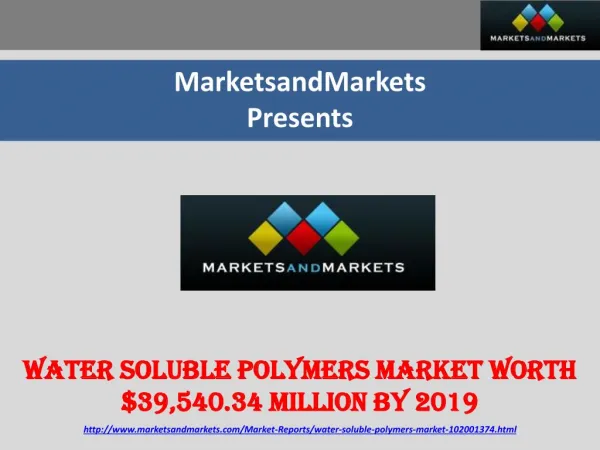 Water Soluble Polymers Market worth $39,540.34 Million by 20