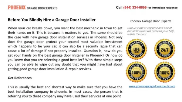 Before You Blindly Hire a Garage Door Installer