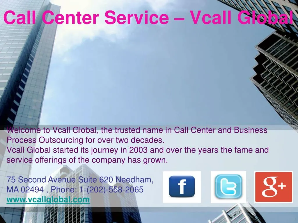 call center service vcall global