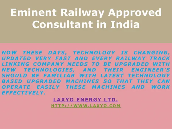 railway approved consultant