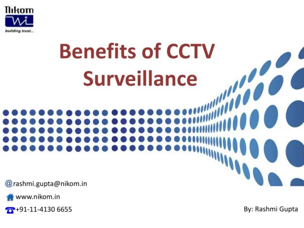 Benefits of CCTV Surveillance