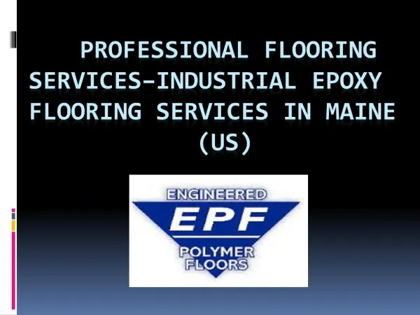Epoxy Flooring Maine