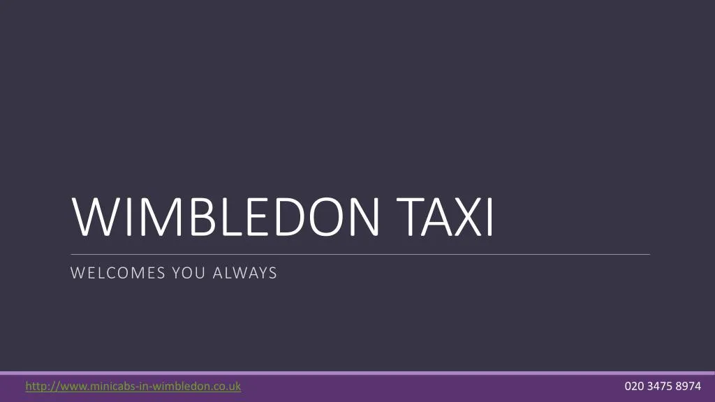 wimbledon taxi