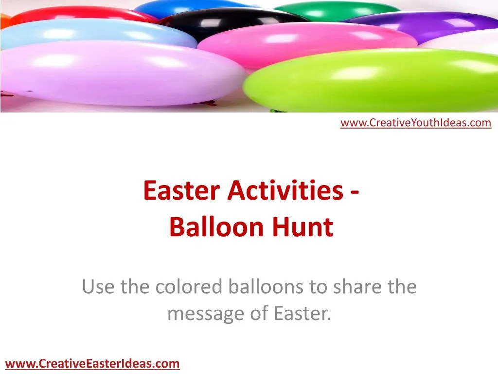 easter activities balloon hunt
