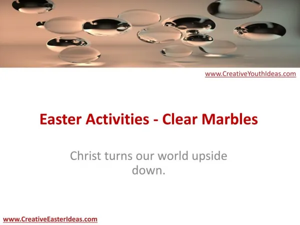 Easter Activities - Clear Marbles