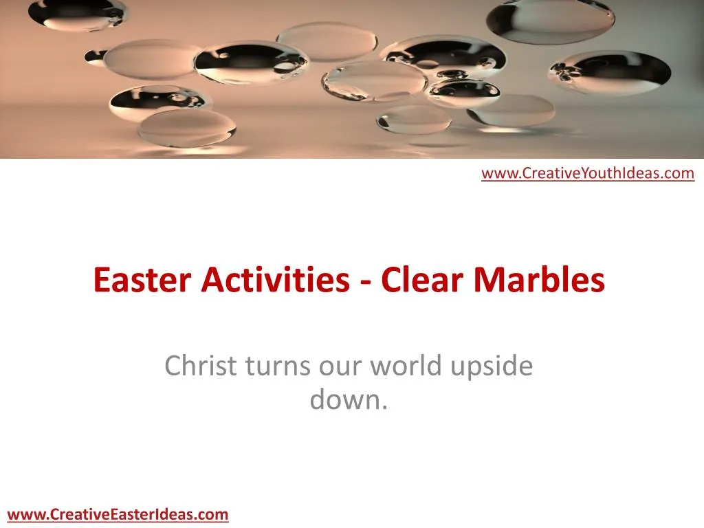 easter activities clear marbles