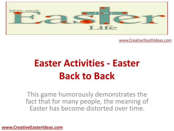 Easter Activities - Easter Back to Back
