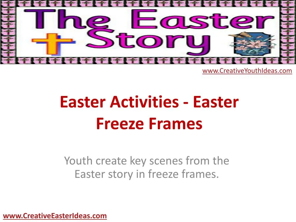 easter activities easter freeze frames