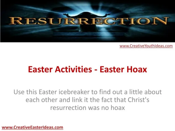 Easter Activities - Easter Hoax