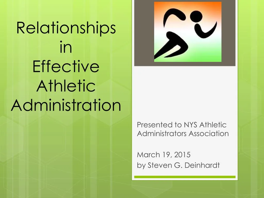 relationships in effective athletic administration