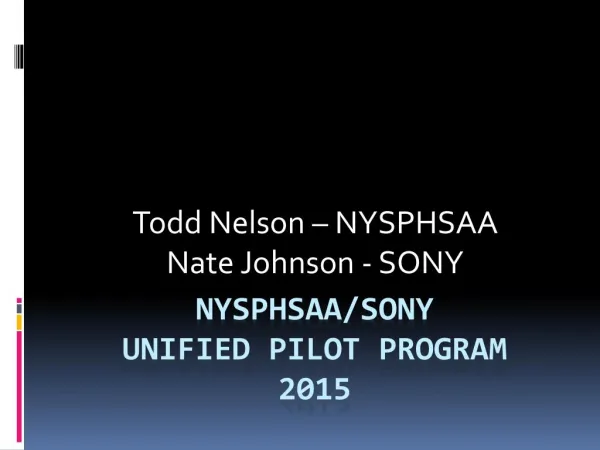 NYSPHSAA SONY Unified Sports (2015)
