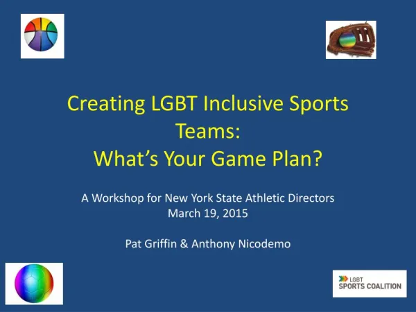 Creating LGBT Inclusive Sports Teams (2015)