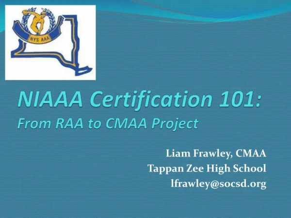 NIAAA Certification 101 (2015)