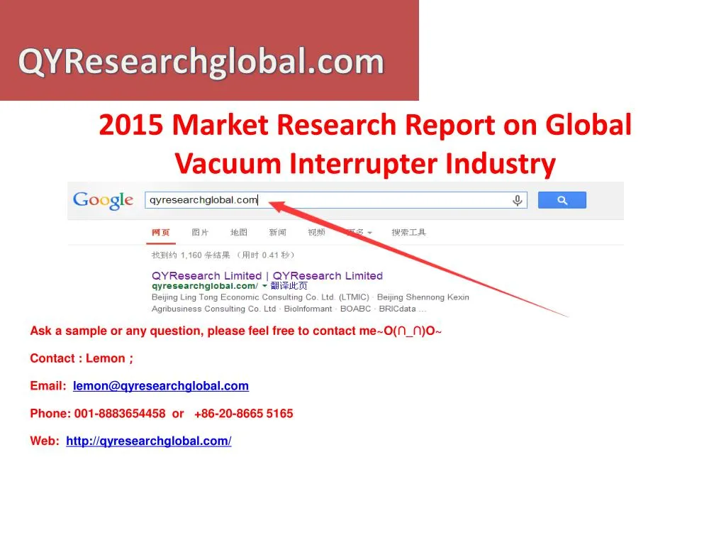 2015 market research report on global vacuum interrupter industry