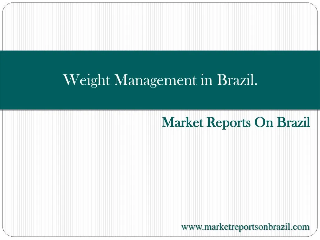 weight management in brazil