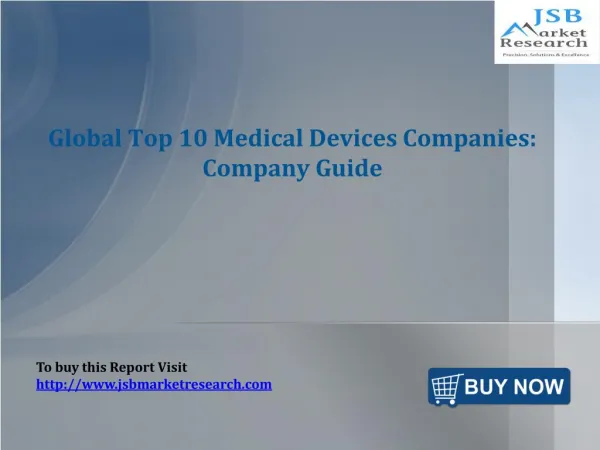 JSB Market Research: Global Top 10 Medical Devices Companies