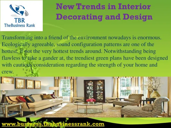 New Trends in Interior Decorating and Design