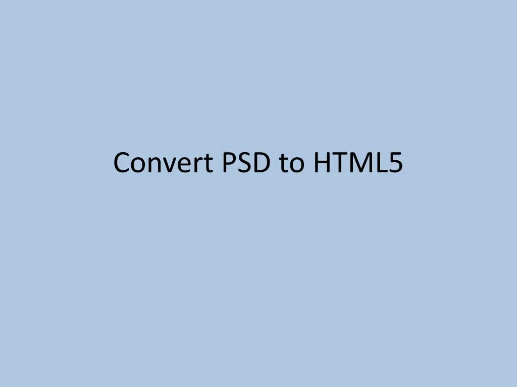 convert psd to html5