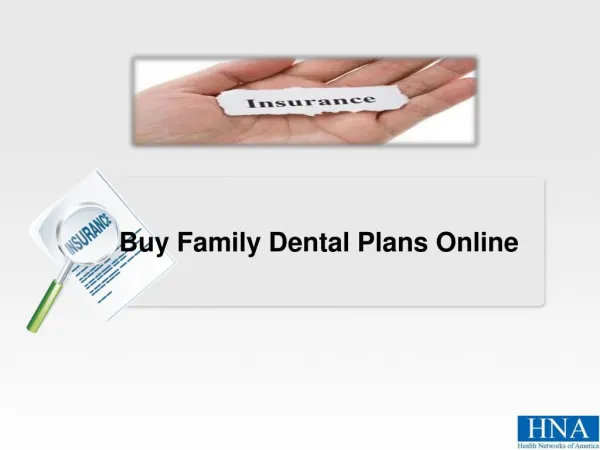 Buy Family Dental Plans Online