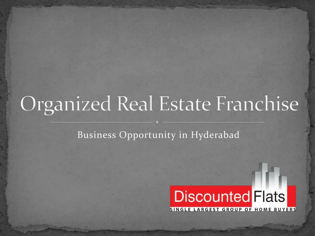organized real estate franchise