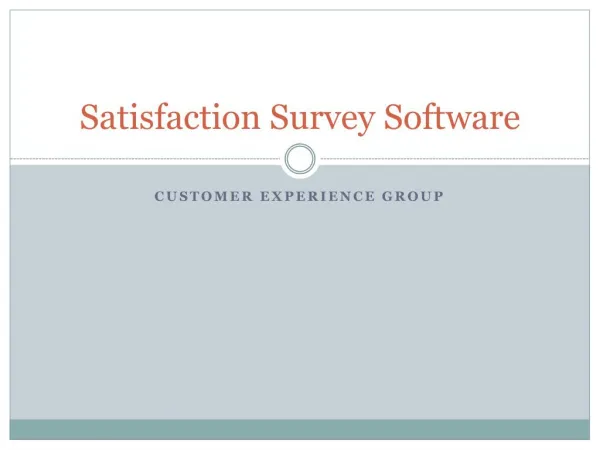 Customer Satisfaction Suvey Software
