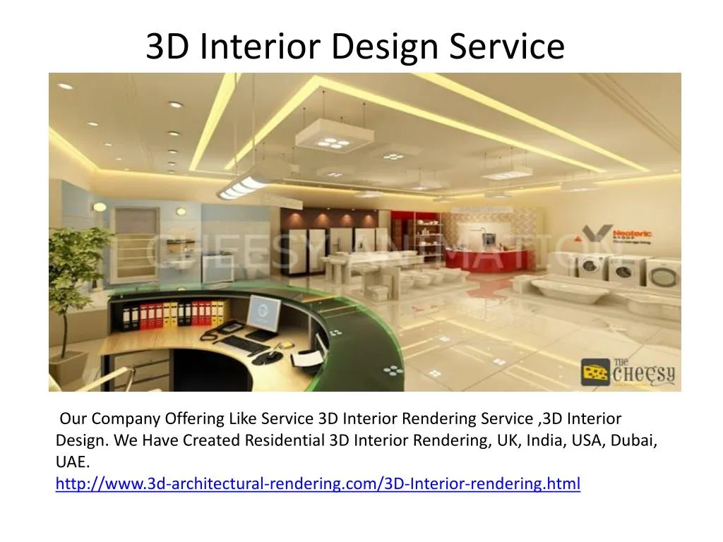 3d interior design service