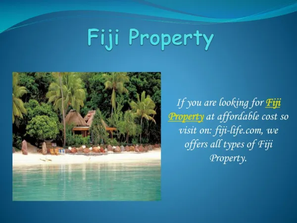Find Fiji property, real estate, villa for sale with The Fij