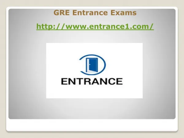 Entrance Exams GRE Exams India
