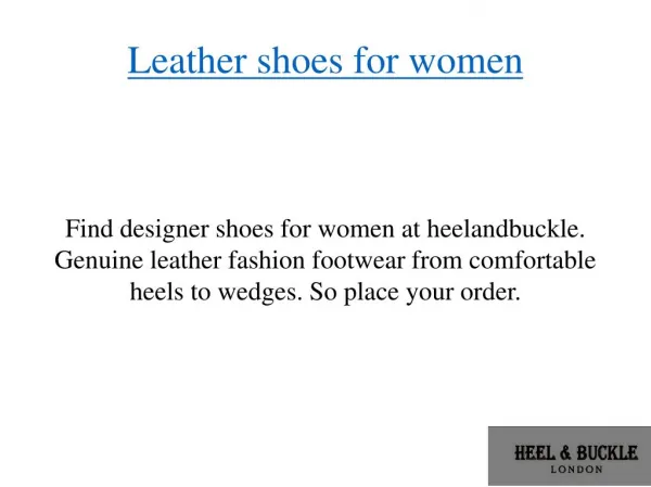 leather shoes for women