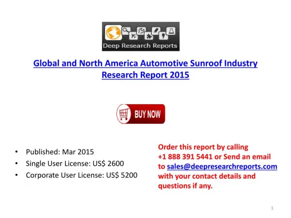 Global and North America Automotive Sunroof Market