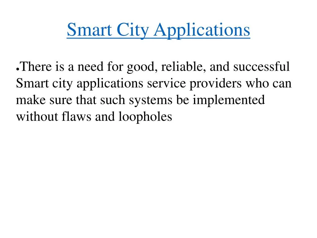 smart city applications