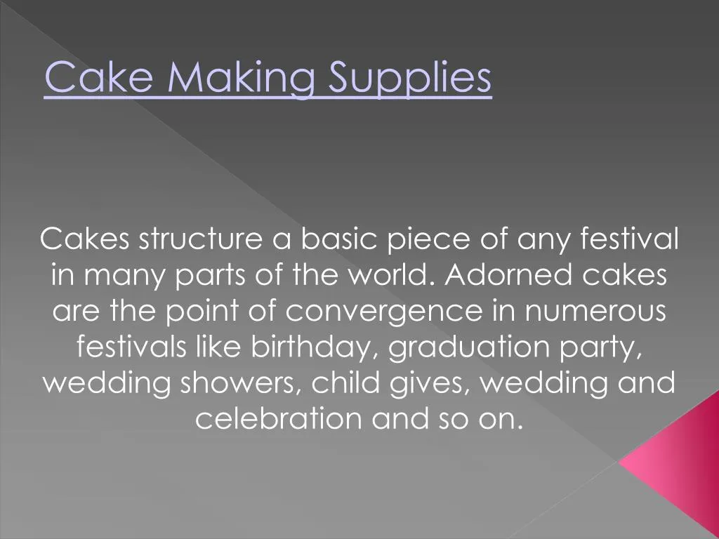 cake making supplies
