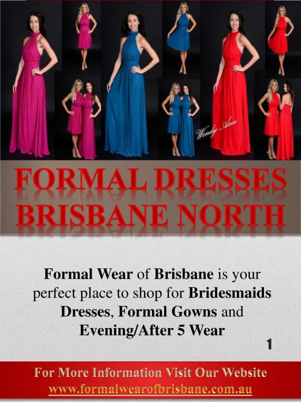 Bridesmaid Dresses Brisbane North