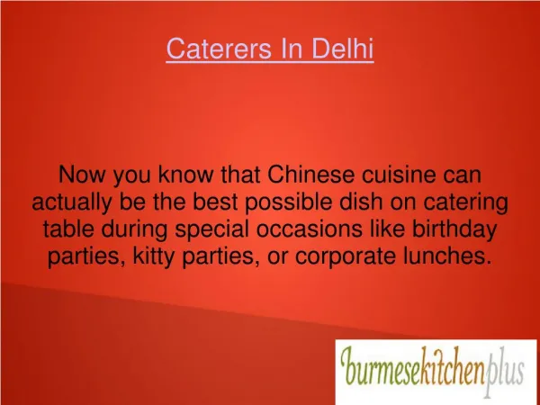 Caterers In Delhi