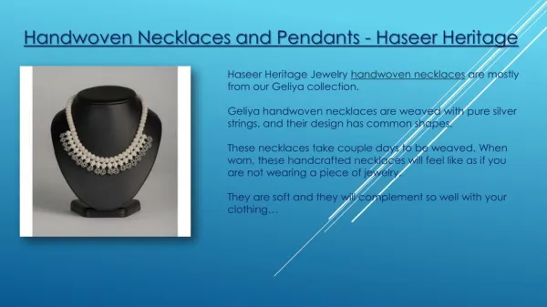 Buy Handwoven Necklaces