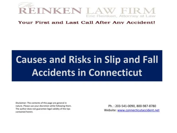 Causes and Risks in Slip and Fall Accidents in Connecticut
