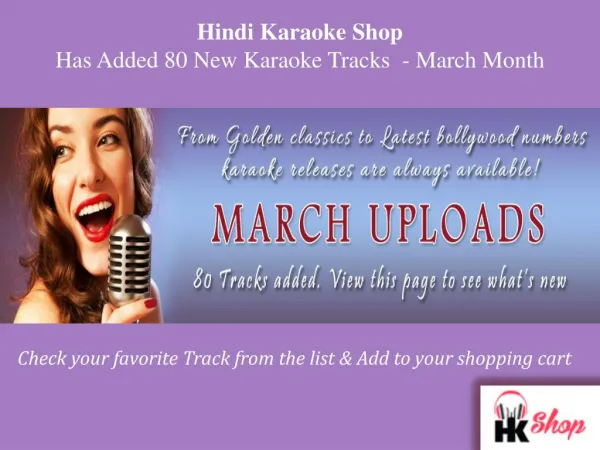 Hindi Karaoke Shop Has Added 80 New Karaoke Tracks