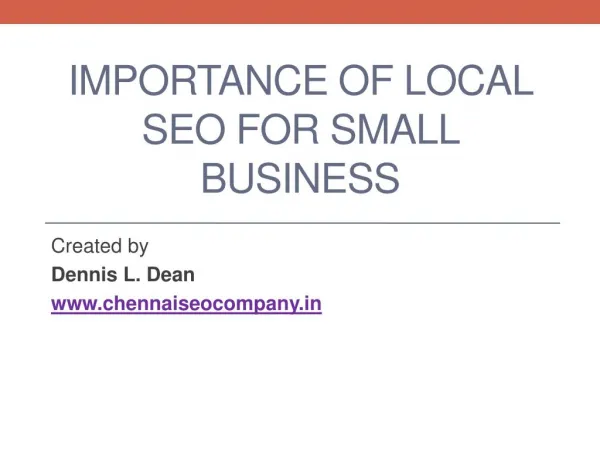 Importance of Local SEO for Small business