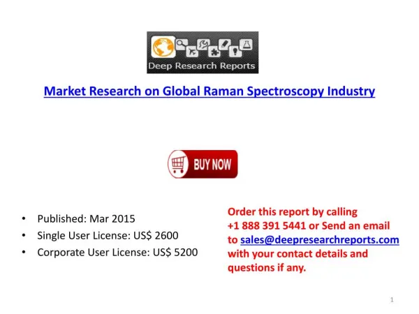 Market Research on Global Raman Spectroscopy Industry