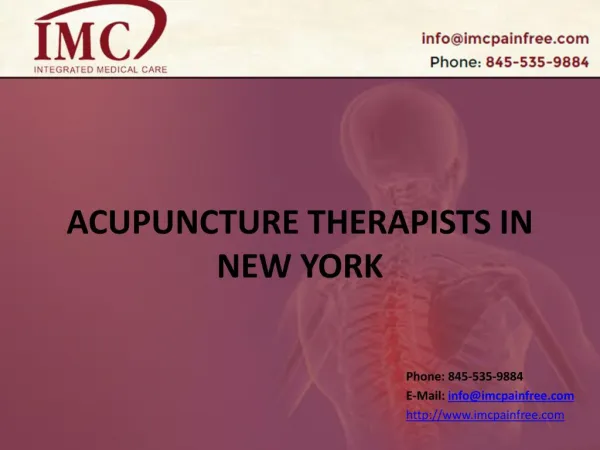 Acupuncture Therapists in New York