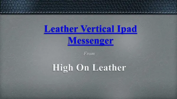 Handmade Leather Vertical Bag - High On Leather