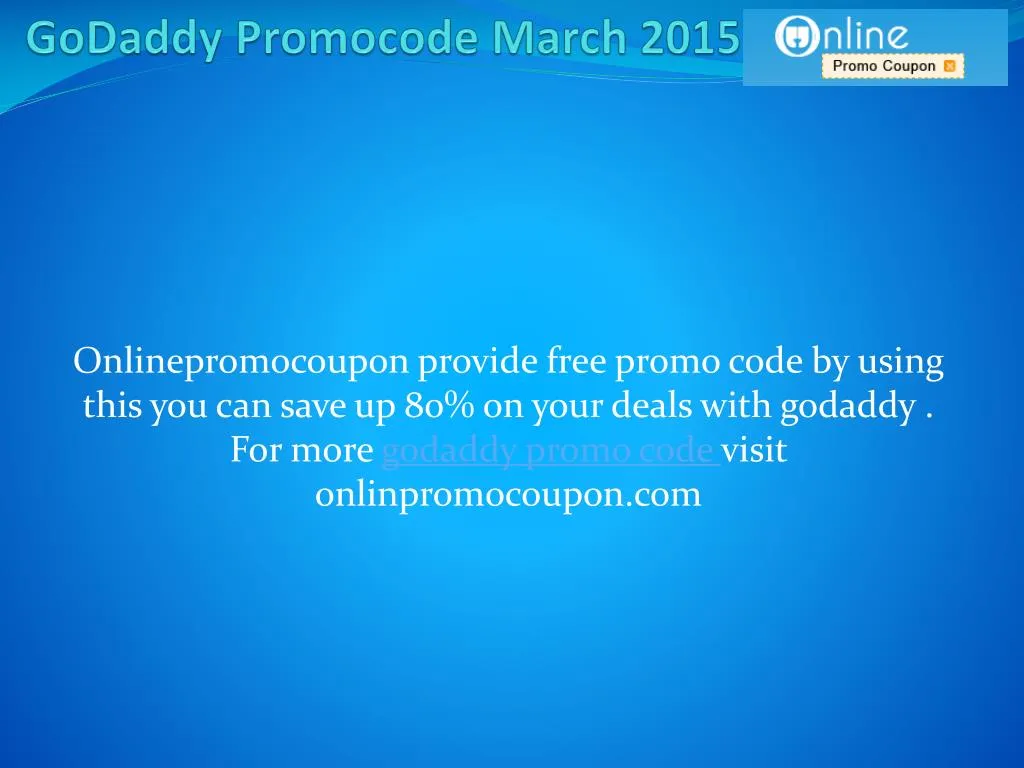 godaddy promocode march 2015