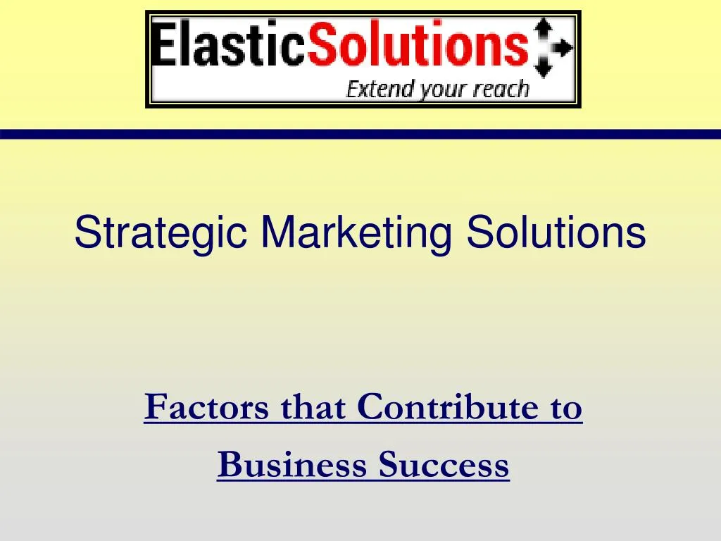 strategic marketing solutions