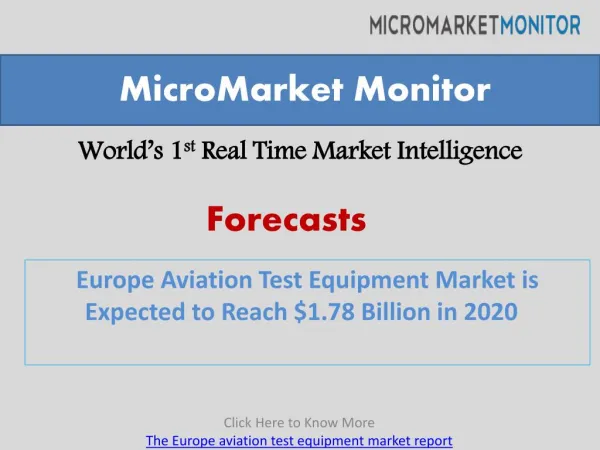 Europe Aviation Test Equipment Market is Expected to Reach $