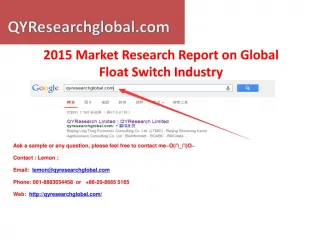 Global Float Switch Industry QYResearch Market Research Repo