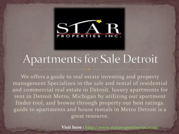 Buying a House in Detroit
