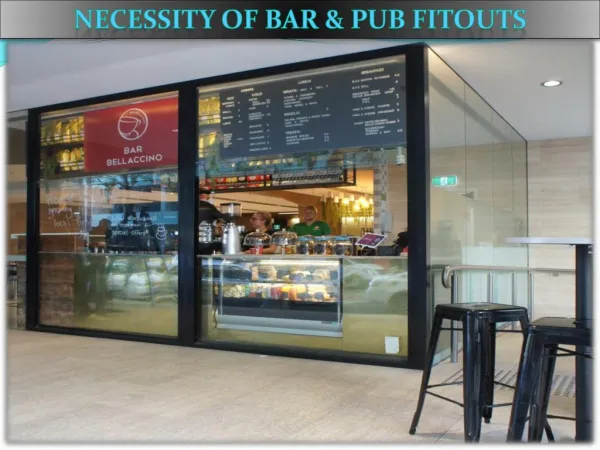 Necessity of Bar & Pub Fitouts